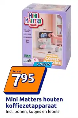 Action Mini Matters houten koffiezetapparaat aanbieding