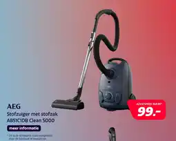 Electroworld AEG Stofzuiger met stofzak AB51C1DB Clean 5000 aanbieding