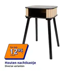 Action Houten nachtkastje aanbieding
