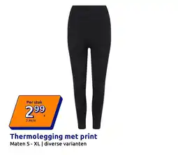 Action Thermolegging met print aanbieding