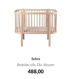 Babypark Sebra bedside crib aanbieding
