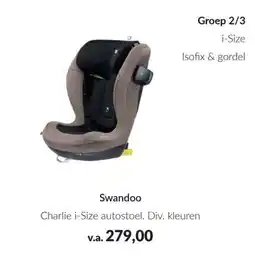 Babypark Swandoo Charlie i-Size autostoel aanbieding