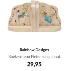 Babypark Rainbow Designs Boekensteun Pieter konijn hout aanbieding
