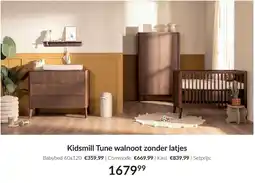 Babypark Kidsmill Tune walnoot zonder latjes aanbieding