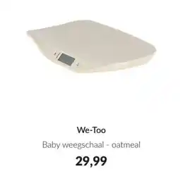Babypark We-Too baby weegschaal oatmeal aanbieding