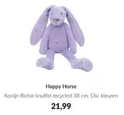Babypark Happy Horse Konijn Richie knuffel aanbieding
