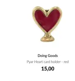 Babypark Doing Goods Pyar Heart card holder - red aanbieding