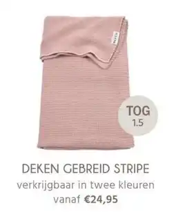 Babypark Deken gebreid stripe aanbieding
