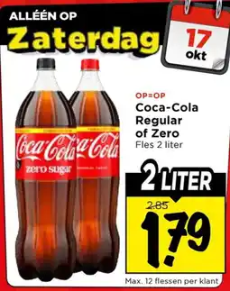 Vomar Voordeelmarkt Coca-Cola Regular of Zero aanbieding