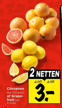 Vomar Voordeelmarkt Citroenen of Grapefruit aanbieding