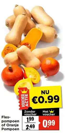 Vomar Voordeelmarkt Fles-pompoen of Oranje Pompoen aanbieding