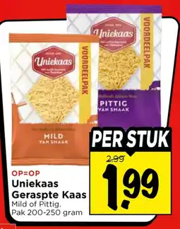 Vomar Voordeelmarkt Uniekaas Geraspte Kaas aanbieding