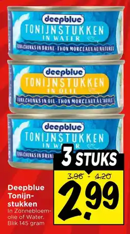 Vomar Voordeelmarkt Deepblue Tonijnstukken aanbieding
