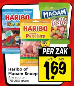 Vomar Voordeelmarkt Alle Haribo of Maoam Snoep aanbieding