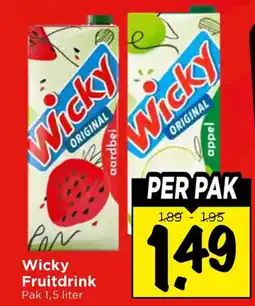 Vomar Voordeelmarkt Wicky Fruitdrink aanbieding
