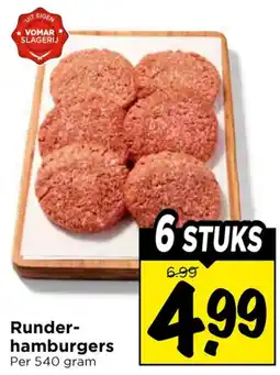 Vomar Voordeelmarkt Runder-hamburgers aanbieding