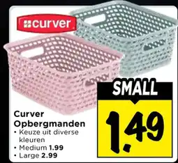 Vomar Voordeelmarkt Curver Opbergmanden aanbieding