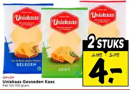 Vomar Voordeelmarkt Uniekaas Gesneden Kaas aanbieding