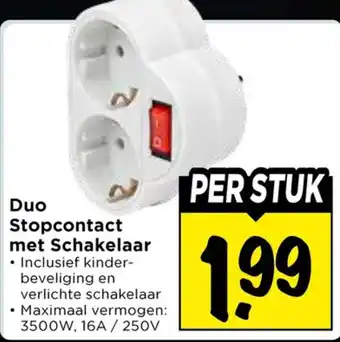 Duo Stopcontact met Schakelaar