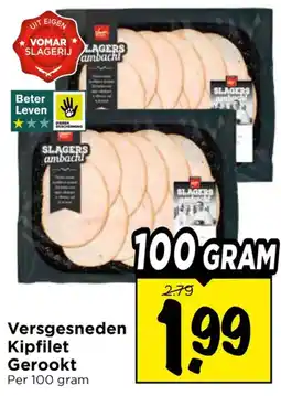 Vomar Voordeelmarkt Versgesneden Kipfilet Gerookt aanbieding