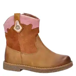 Wehkamp Nelson Kids leren laarzen - cognac/roze aanbieding