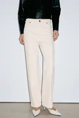 Wehkamp Mango straight leg jeans - beige aanbieding