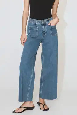 Wehkamp Mango high waist wide leg jeans - mediumblauw aanbieding