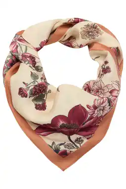 Wehkamp Mango sjaal met bloemenprint beige aanbieding