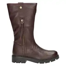 Wehkamp Nelson Kids leren laarzen met profielzool - bordeaux aanbieding