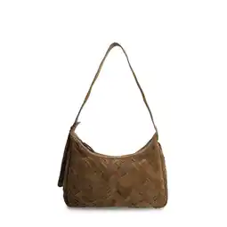 Wehkamp Manfield suede gevlochten schoudertas bruin aanbieding