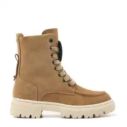 Wehkamp Nubikk Fae Bobbi Fur Jr gevoerde suède veterboots camel aanbieding