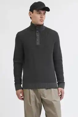 Wehkamp JACK & JONES trui grof gebreid antraciet aanbieding
