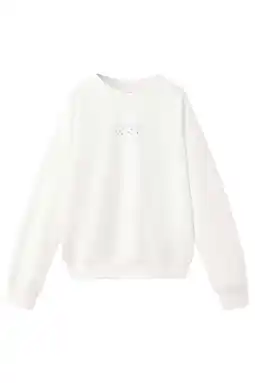 Wehkamp Mango Kids sweater met studs en backprint - wit aanbieding