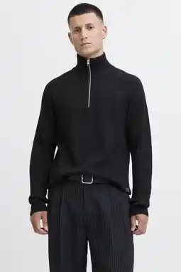 Wehkamp JACK & JONES trui rib gebreid zwart aanbieding