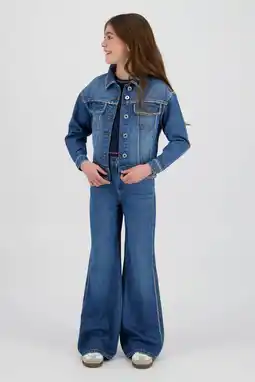 Wehkamp Vingino highwaist wide leg jeans wide leg jeans medium blue denim aanbieding