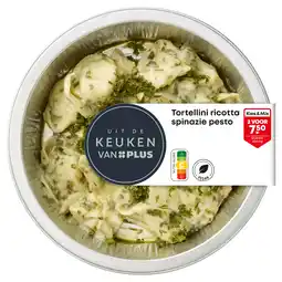 PLUS Uit de keuken van PLUS Tortellini ricotta spinazie pesto aanbieding