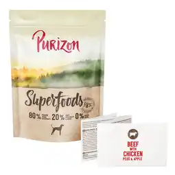 Zooplus Purizon Superfoods rundvlees met kip, erwten en appels - Voordeelpakket: 4 x 1 kg aanbieding