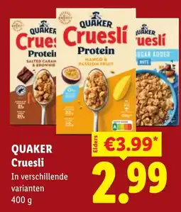 Lidl Quaker Cruesli aanbieding