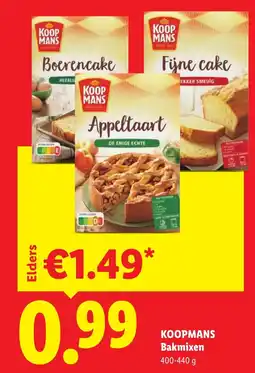 Lidl Koopmans Bakmixen aanbieding