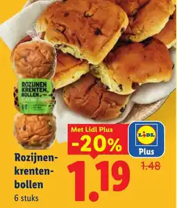 Lidl Rozijnen-krenten-bollen aanbieding