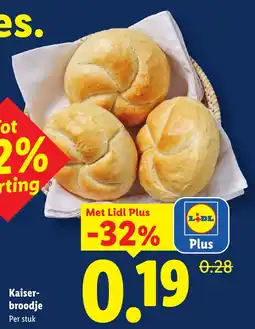 Lidl Kaiserbroodje aanbieding