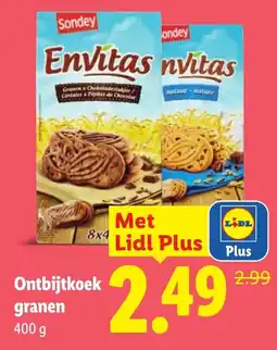 Lidl Envitas Ontbijtkoek granen aanbieding