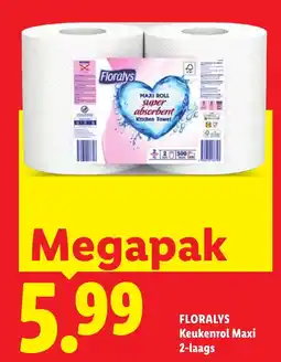 Lidl Floralys Keukenrol Maxi 2-laags aanbieding