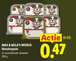 Lidl Max & Mila's World Hondenpaté aanbieding