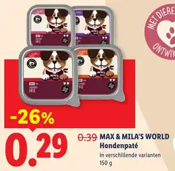 Lidl Max & Mila's World Hondenpaté aanbieding