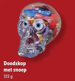 Lidl Doodskop met snoep aanbieding