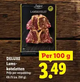 Lidl Deluxe lams koteletten aanbieding