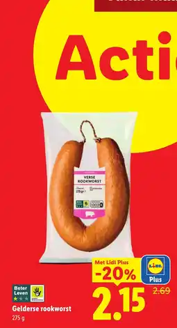 Lidl Gelderse rookworst aanbieding