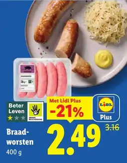 Lidl Braadworsten aanbieding