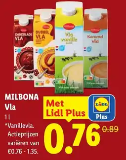 Lidl Milbona Vla aanbieding